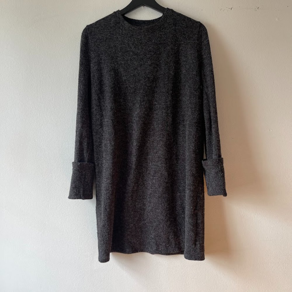 Zara Grey Knit Sweater Dress